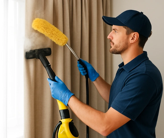 Trusted curtain steam cleaning technician Matty Curtain Cleaning horsley-park-nsw QLD