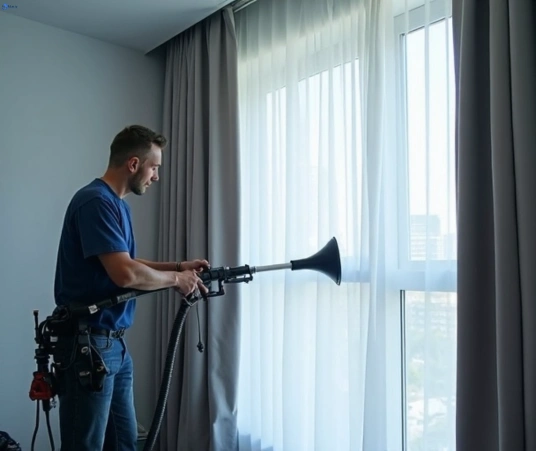 Professional commercial curtain cleaning process equipment Matty Curtain Cleaning horsley-park-nsw