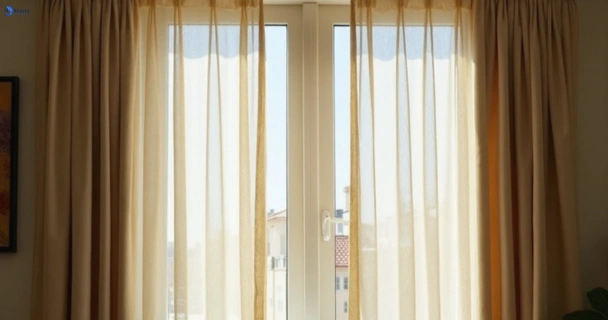 Dusty and dull curtains in horsley-park-nsw before steam cleaning
